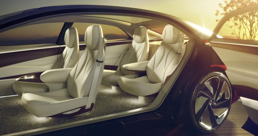 Интерьер Volkswagen I.D. Vizzion 2018 года  (фото 2 из 19)